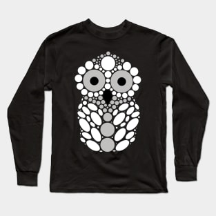 White and Silver Owl Long Sleeve T-Shirt